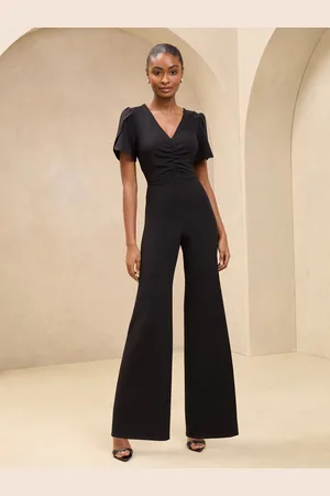 Lipsy London Kortærmet Ruched Front V-hals Buksedragt38