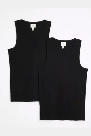 River Island Muscle fit Ribbede veste 2 pakkeL