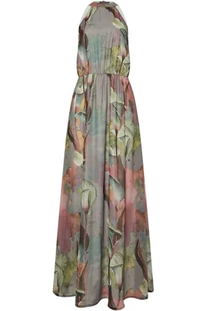 Long Tall Sally Blomster Tryk Halterneck Maxikjole