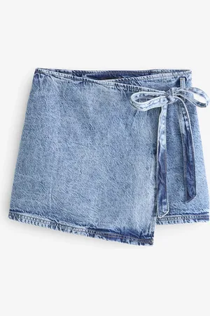 Next Wrap Denim Mini 100% Cotton Skirt42 Høj