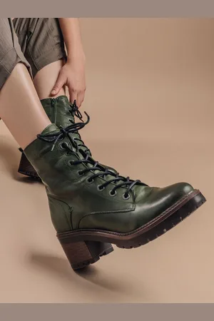 Moda In Pelle Bellzie Lace Up Leather Ankle Boots