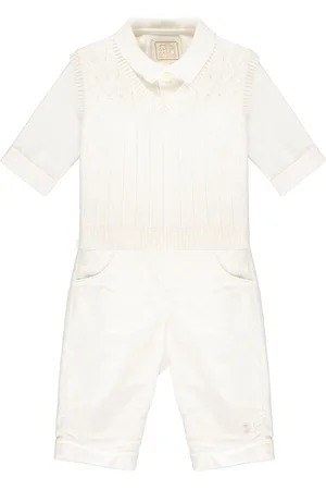 Emile et Rose Cream 100% bomuld Tanktop, bukser og skjorte 3stk.9 måneder (74cm)