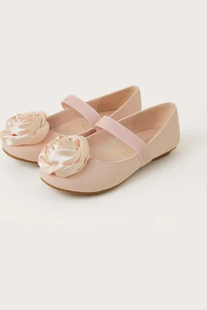 Monsoon Satin Rosette Ballet Flatsuk1eu33