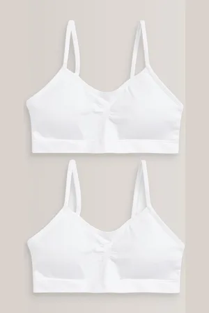 Next 2 Pack Seam Free Strappy Crop Top with Removable Lightly Padded Cups (7-16yrs)7 - 10 år (122 - 140cm)