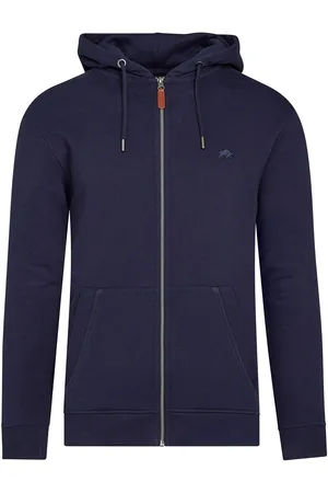 Raging Bull Blå Classic Zip Up 100% Bomuld HættetrøjeXXL
