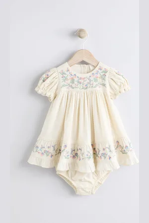Next Embroidered Baby 100% Cotton Dress (0mths-2yrs)3 - 6 måneder (62 - 68cm)
