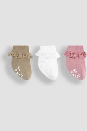JoJo Maman Bébé Frill Sokker 3 Pakke4 - 6 år (104 - 116cm)