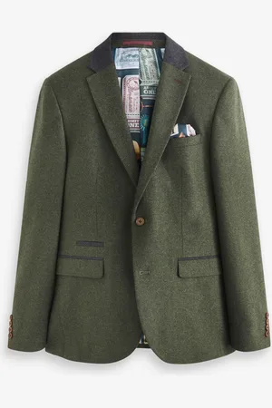 Next Slim Fit Trimmed Donegal Suit: Jacket58 Regular (UK 48 R)