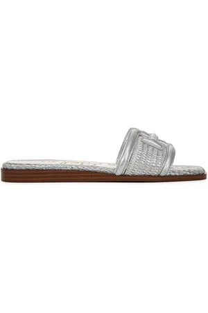 Sam Edelman Regular Fit Silver Irina Slider Sandals
