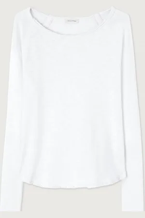 American Vintage 100% Bomuld Langærmet T-shirt med bådhalsS