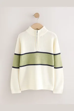 Next Colourblock Zip Neck Knitted Jumper (3-16yrs)7 år (122cm)