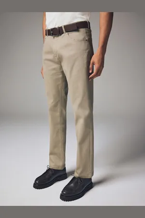 Next Straight Fit Belted Textured 5 Pocket Trousers38B x 31L (UK 38 R)