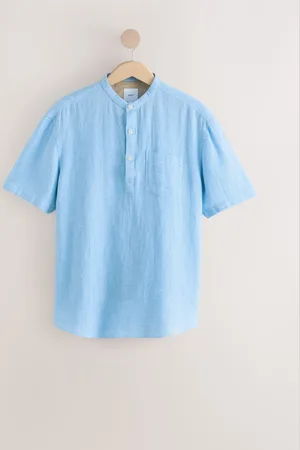 Next Cotton Linen Blend Short Sleeve ShirtXXL