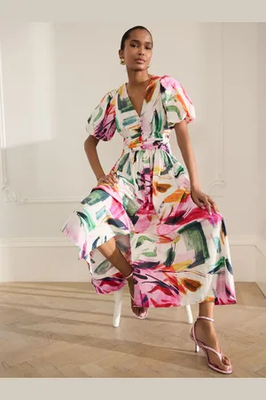 Next Pufærme Button Down Lejlighed Maxi 100% Bomuld Kjole42høj