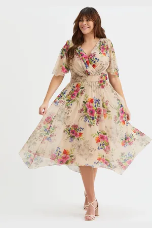 Scarlett & Jo Julie Vintage Multi Hanky Hem Dress40