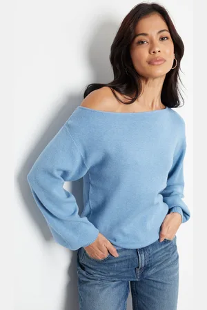 Threadbare Strikket sweater med skrå hals44