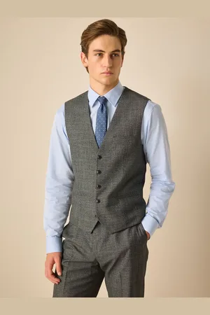 Next Normal pasform Trimmet Tekstureret Jakkesæt Vest50 Long (UK 40 L)