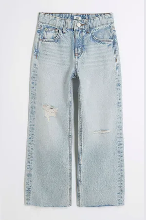 River Island Girls 100% Cotton Denim Ripped Straight Jeans5 år (110cm)