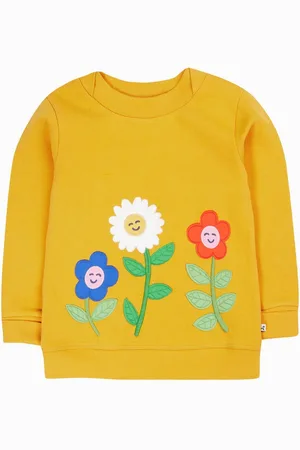 Frugi Yellow Flowers Easy On JumperOp til 3 måneder (50 - 62cm)