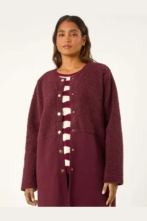 Roman Collarless Contrast Button Knit Jacket48