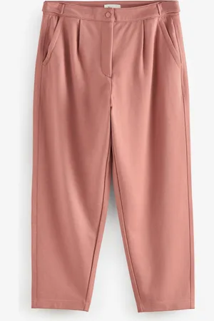 Next Premium Ponte Barrel Leg Trousers With Wool40 L