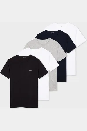 Paul Smith Regular Fit Black 100% Cotton T-Shirts 5 Packmedium