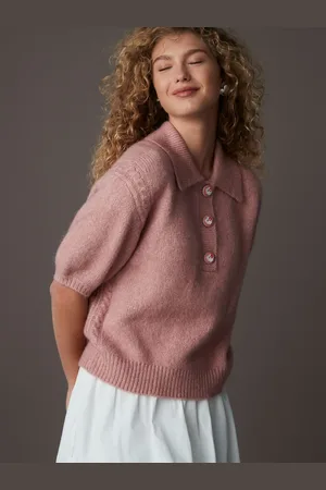 Next Soft Touch Short Sleeve Knitted Polo Jumper with WoolXL almindelig