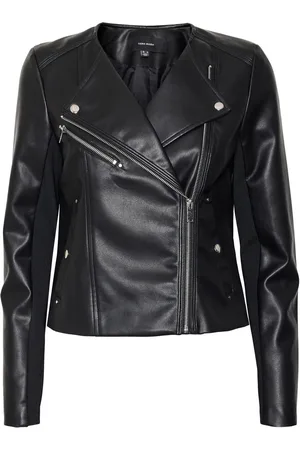 VERO MODA Collarless Faux Leather Jacket40