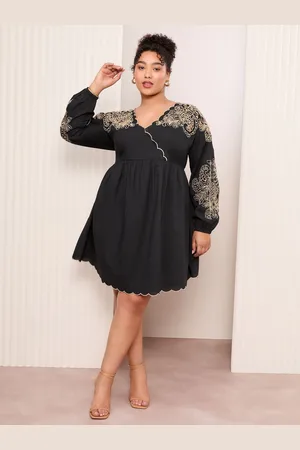 Friends Like These Embroidered Long Sleeve 100% Cotton Mini Dress54