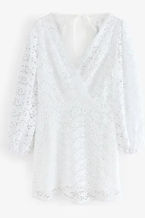 Next Long Sleeve Lace A-Line Mini Dress42