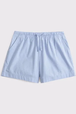 Abercrombie & Fitch Blå Poplin Elasticated Slips Talje Shorts122128cm