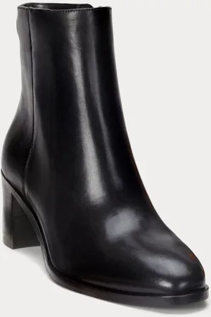 Ralph Lauren Cassie Leather Ankle Boots