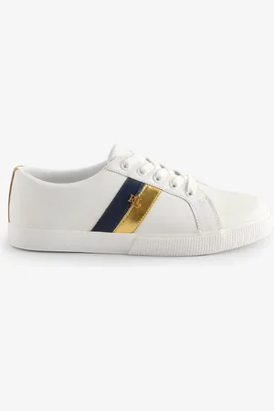 Ralph Lauren Janson Logo Leather Trainers