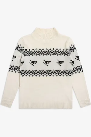 The Little Tailor Kids Slim Fit Ski Design Knitted Christmas Jumper8 - 9 år (128 - 134cm)