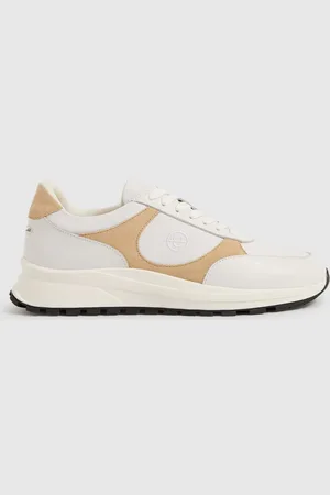 Unseen Suede Leather Colour-Block Trainers