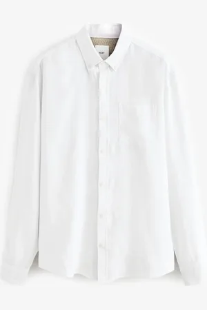 Next Cotton Linen Blend Long Sleeve Shirtxlarge