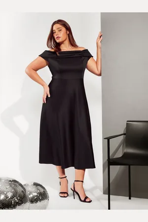 Friends Like These Kurver Scuba Bardot Midi Kjole56