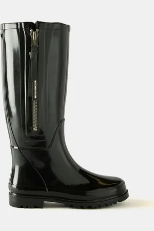 mint&berry Patent Knee High Wellies