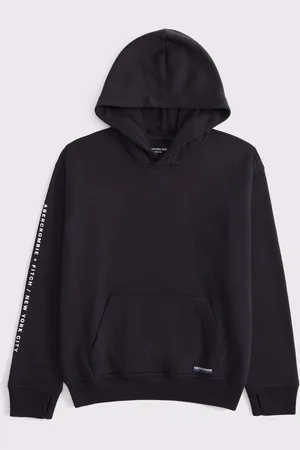 Abercrombie & Fitch Grey Back Graphic Logo Hoodie15 - 16 år (170 - 176cm)