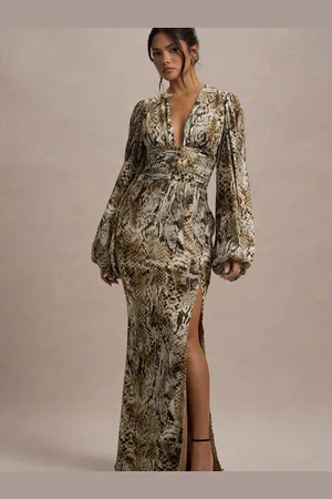 Club L Casarile V-Neck Balloon Sleeve Maxi Dress44