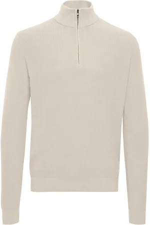 Blend 100% Cotton Quarter Zip Knitted Sweat JumperL