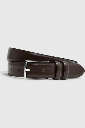 Reiss Dante Smooth Leather Belt32