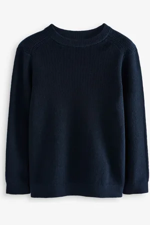 Next 100% Cotton Crew Neck Knitted Jumper (3-16yrs)7 år (122cm)
