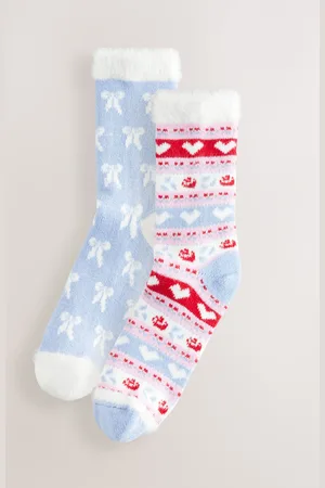 Cath Kidston 2 Pakke Fairisle-mønster SokkerEn