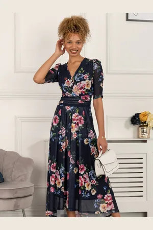 Jolie Moi Haizley Floral Print Mesh Maxi Dress36