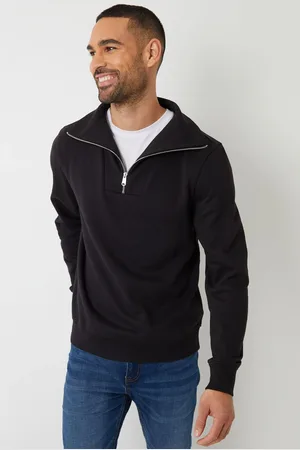 Threadbare Quarter Zip Højhalset SweatshirtMiddel