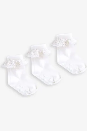JoJo Maman Bébé 3-Pack Frilly Socks4 - 6 år (104 - 116cm)