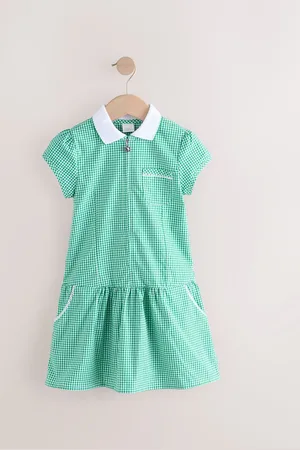 Next Zip Front Cotton Rich Ternet School Kjole (3-14år)128134cm