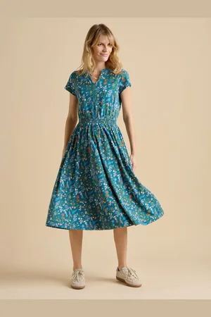 Brakeburn 100% Cotton Shoreline Meadow Midi Dress42