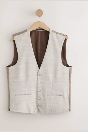 Next Tekstureret Jakkesæt Vest46 Almindelig (UK 36 R)
